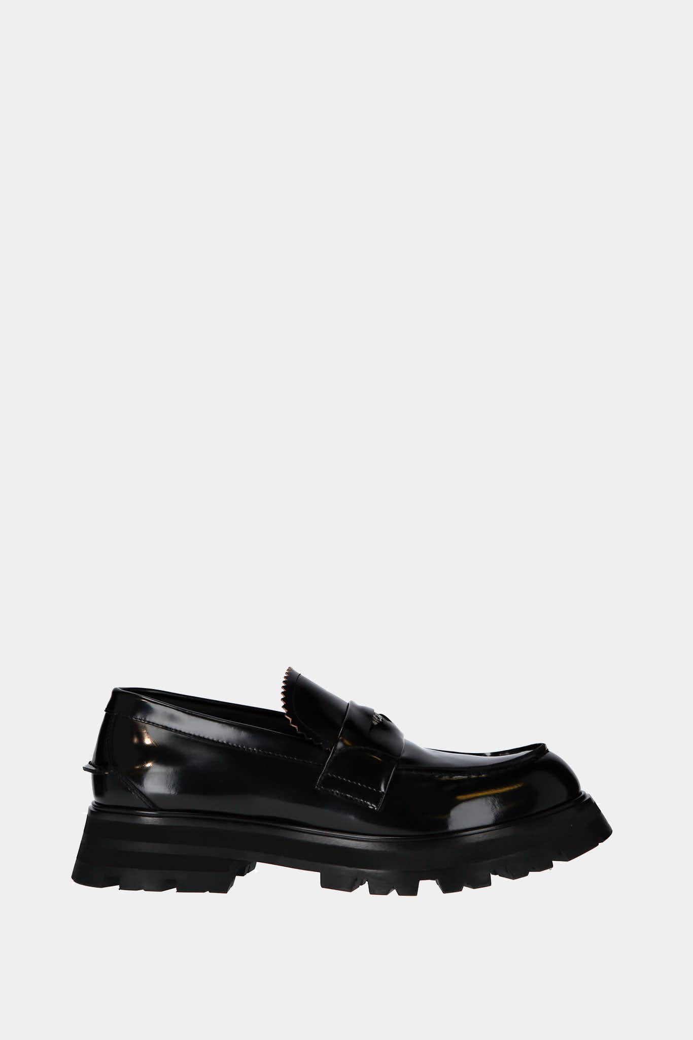 Alexander McQueen Moccasins in black veal leather LECLAIREUR