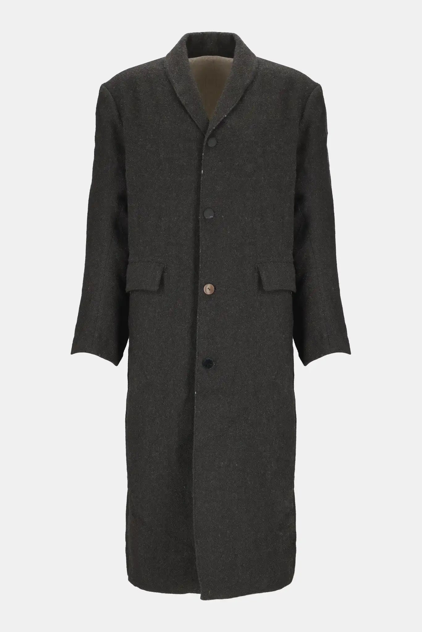 Nosapluna Long black wool coat