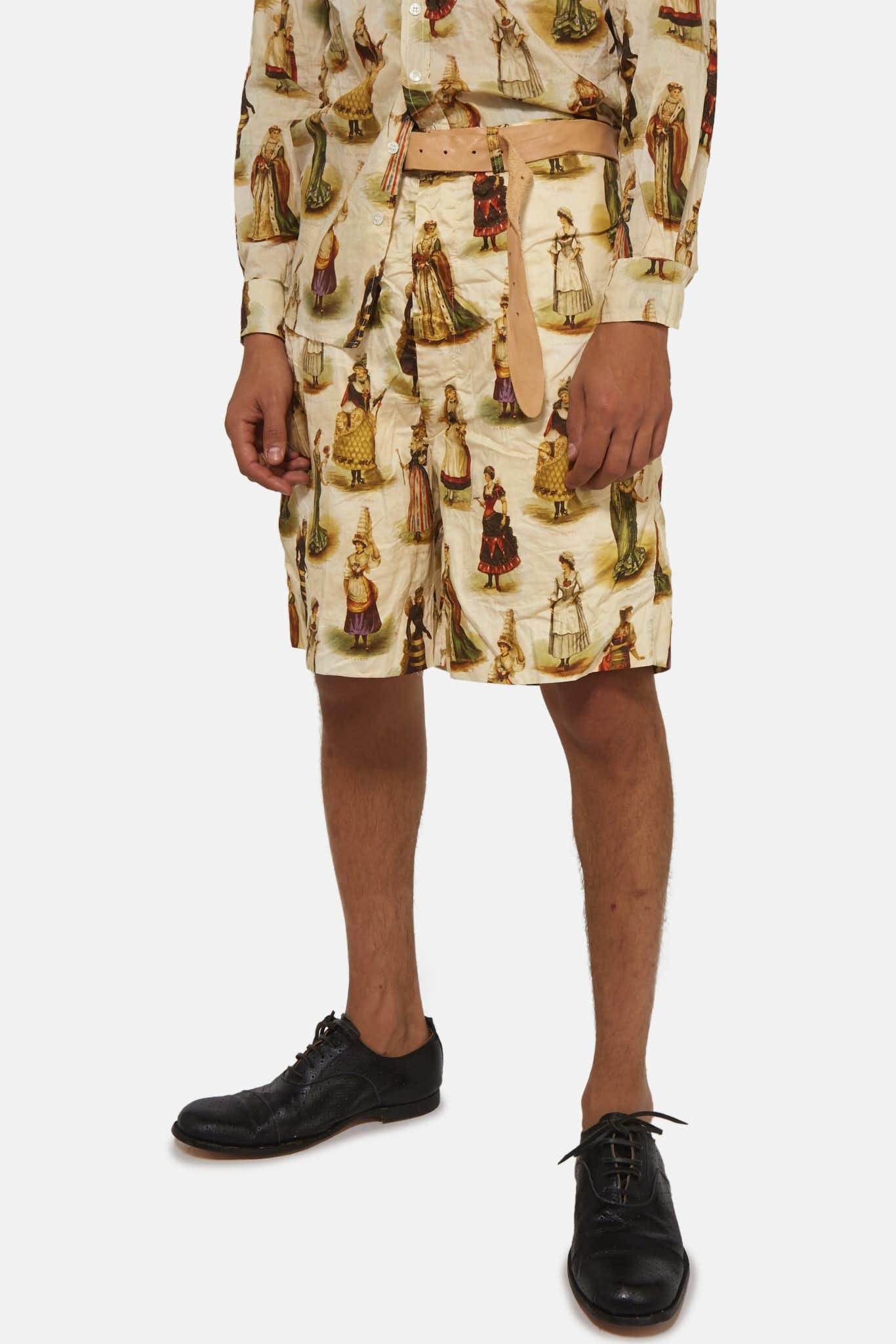 Paul Harnden Printed Belted Shorts