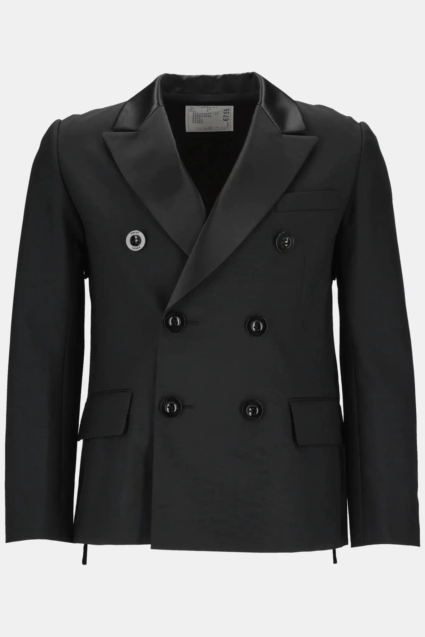 Sacai Black cotton blazer LECLAIREUR