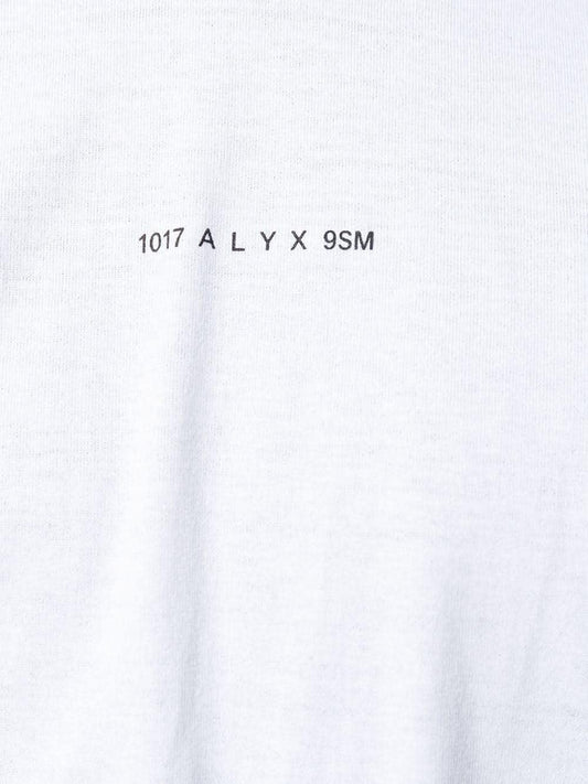 1017 ALYX 9SM Hoodie blanc à logo imprimé - LECLAIREUR
