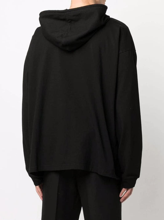 1017 ALYX 9SM Hoodie en coton noir recyclé à logo - LECLAIREUR