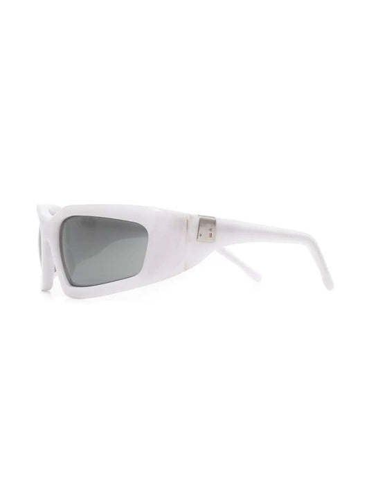 1017 ALYX 9SM "Tectonic" white curved frame sunglasses