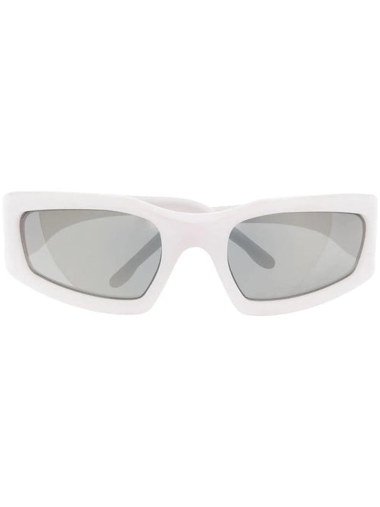 1017 ALYX 9SM "Tectonic" white curved frame sunglasses