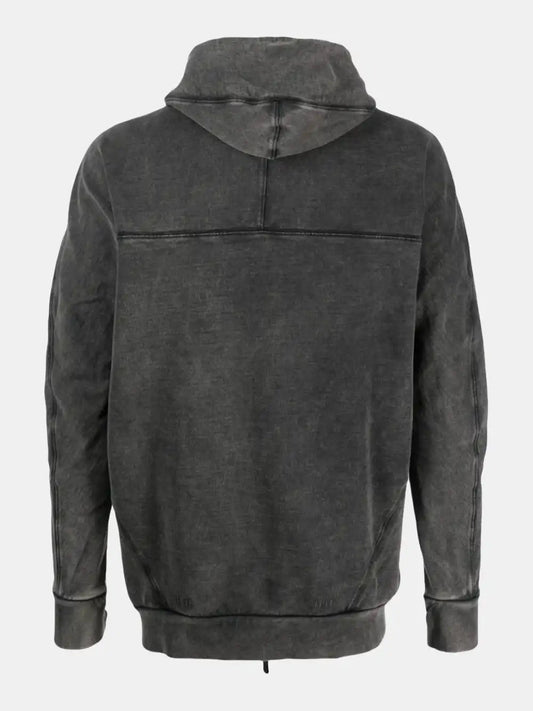 11 by Boris Bidjan Saberi Grey cotton hoodie with washed effect