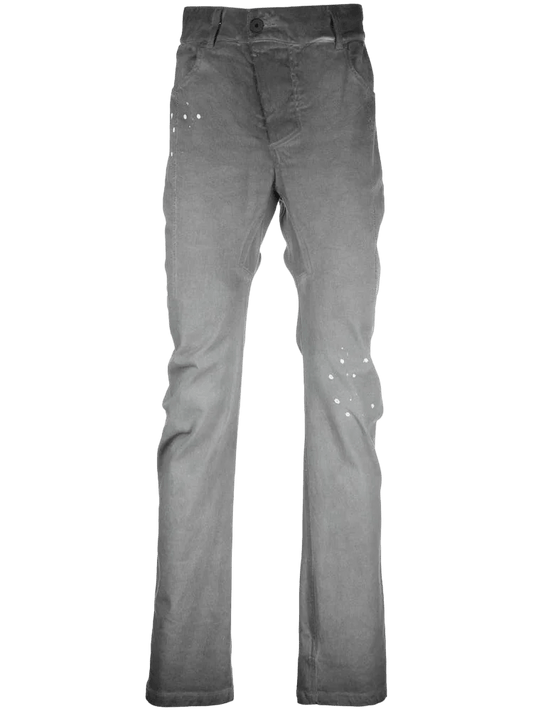 11 by Boris Bidjan Saberi Gray cotton jeans with paint spots