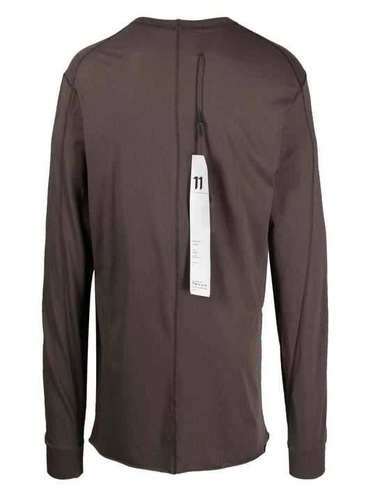 11 by Boris Bidjan Saberi Brown cotton T-shirt