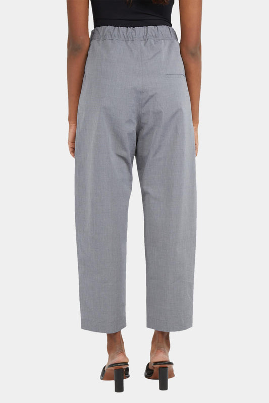 LECLAIREUR - Sofie d'Hoore Pantalon en coton gris à taille élastique