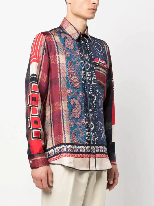 Pierre Louis Mascia Silk shirt with multicolor print