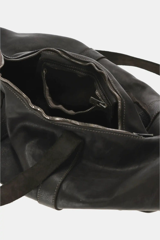 Guidi Brown leather shopping bag