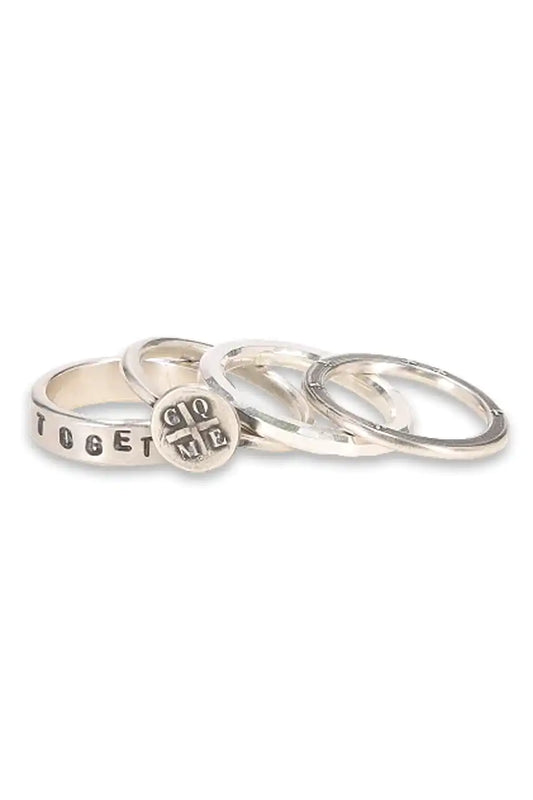 Werkstatt:Munchen 4-ring silver combination ring