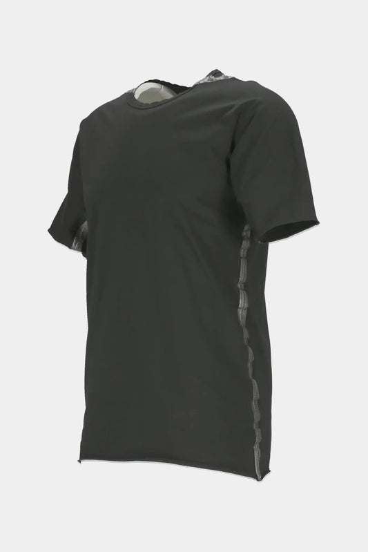 69 by Isaac Sellam "Basic T Band" T-shirt in black organic cotton