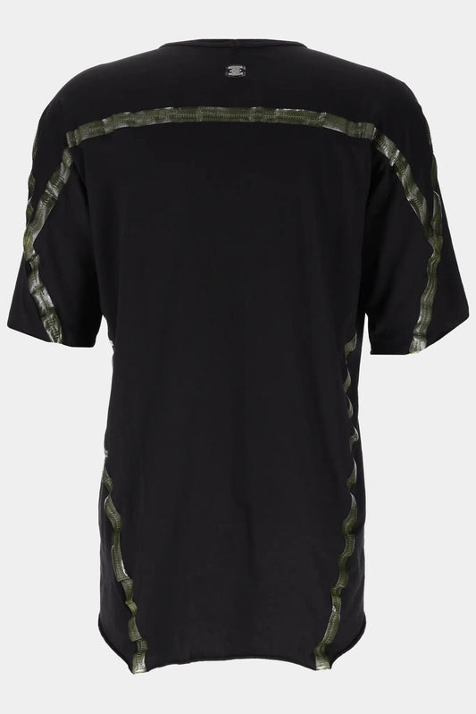 69 by Isaac Sellam "HUMANOHOOD BANDE" T-shirt in black organic cotton