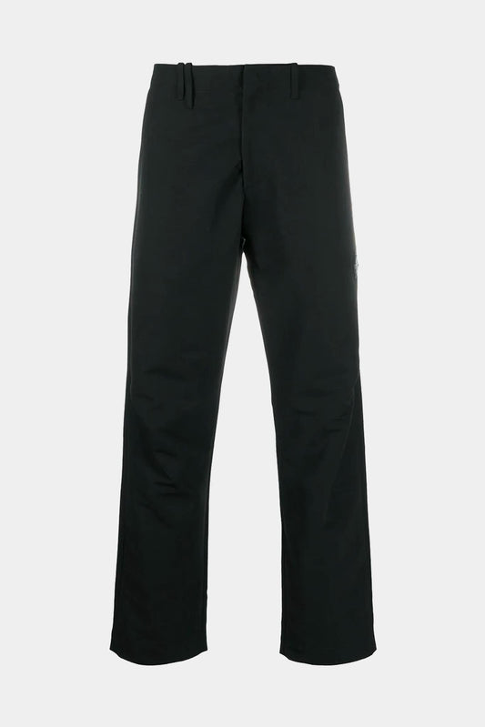 Black pants with logo patch