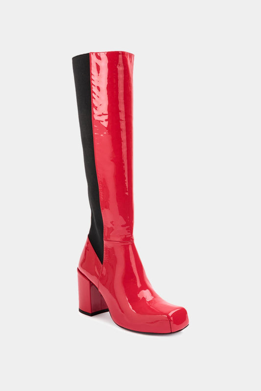 Aalto "Donna" boots in red patent calf leather