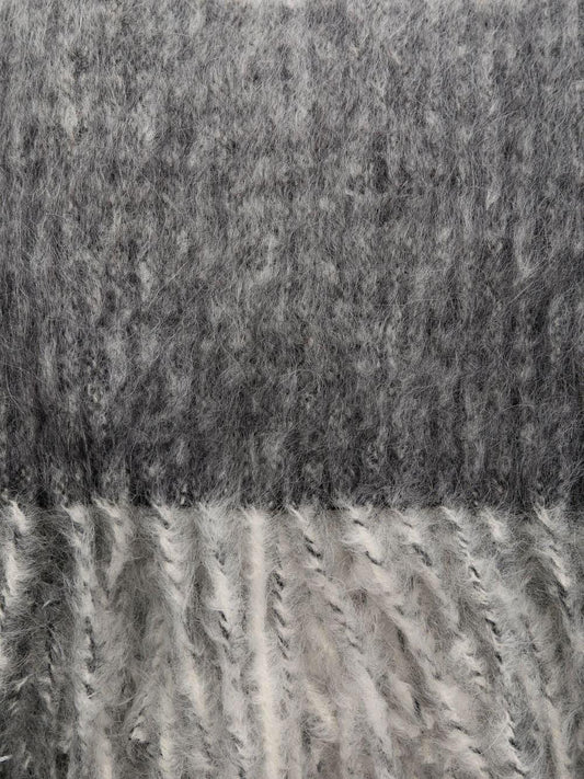 Agnona Grey alpaca wool blanket