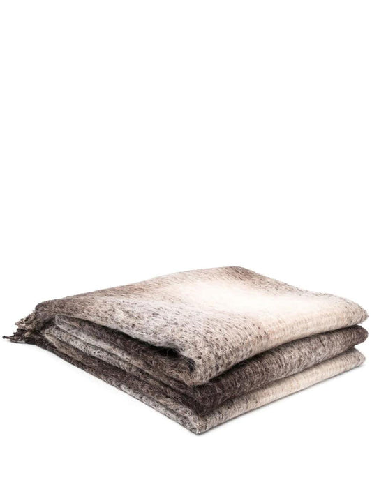 Agnona Brown alpaca wool blanket