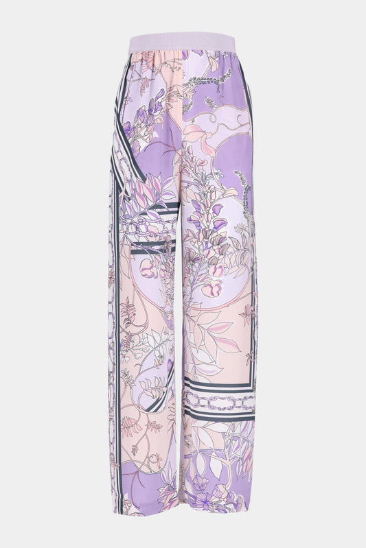 Agnona Printed silk pants
