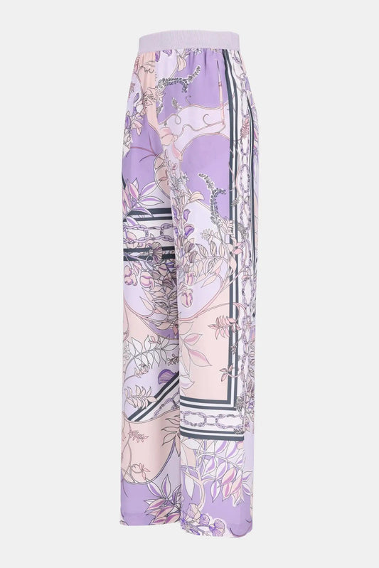 Agnona Printed silk pants