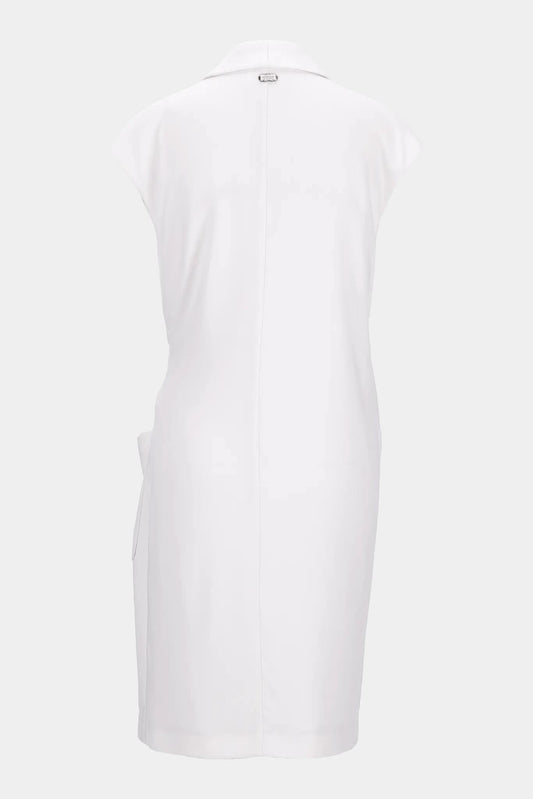Agnona Sleeveless white blazer dress
