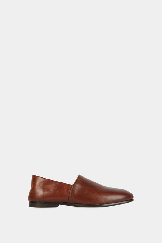 Brown leather polished loafers