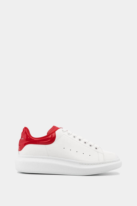 Alexander McQueen Basse Baskets "Oversized" white and red