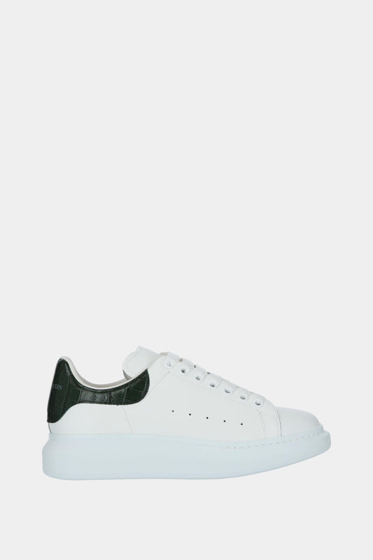 White and green "Oversized" low top sneakers