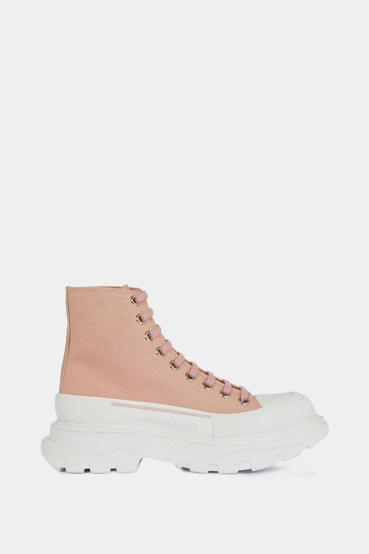 Alexander McQueen High "Tread Slick" sneakers in pink canvas