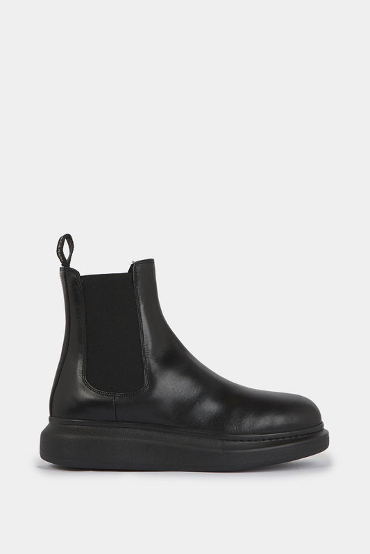 Alexander McQueen "Chelsea Hybrid" ankle boots in black veal leather