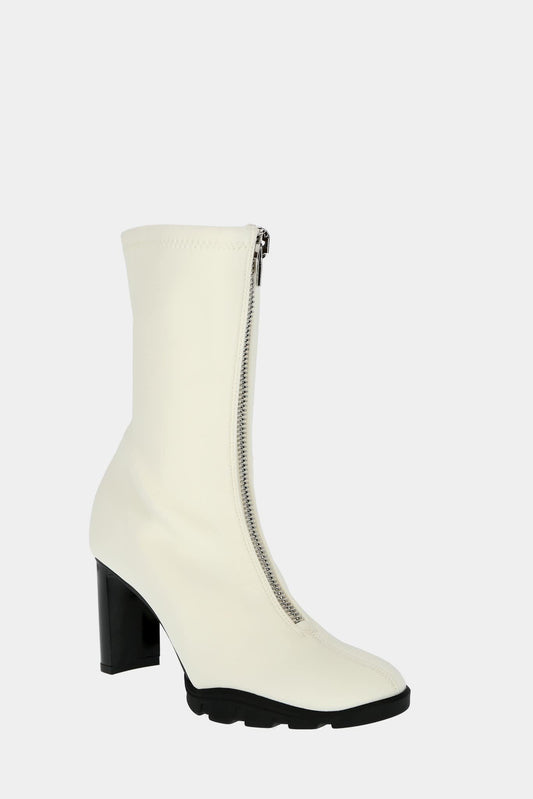 Alexander McQueen "Slim Tread" boots in white neoprene