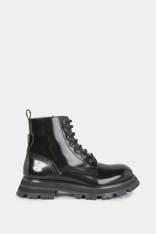 Alexander McQueen "Wander" black calfskin ankle boots