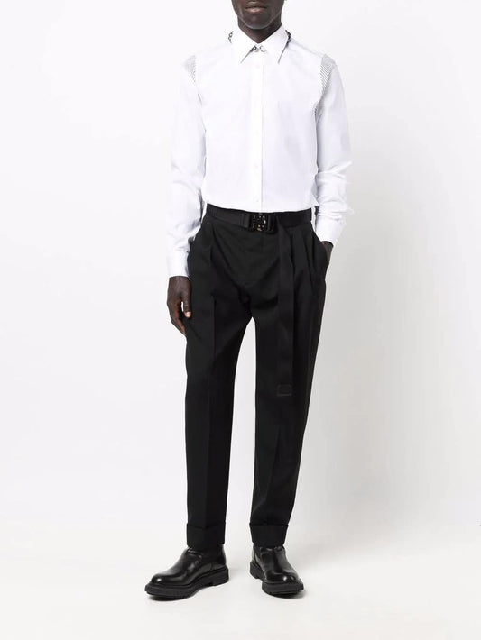 Shirt with printed inserts on sleeves