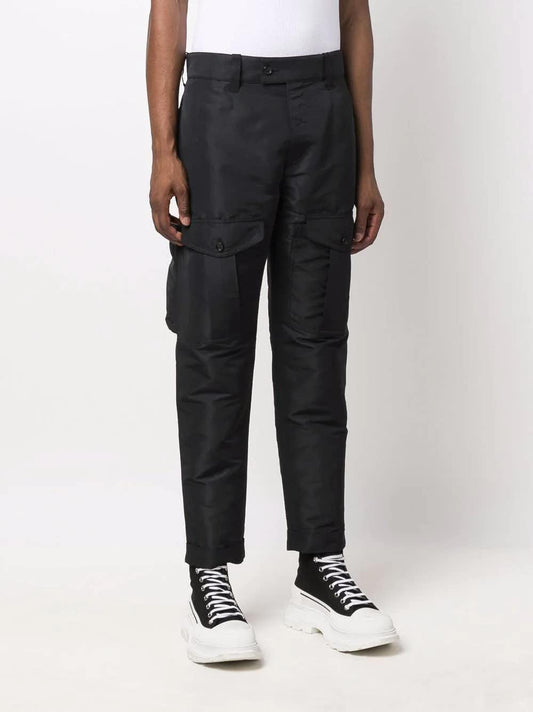Alexander McQueen Pantalon noir à poches cargo - LECLAIREUR