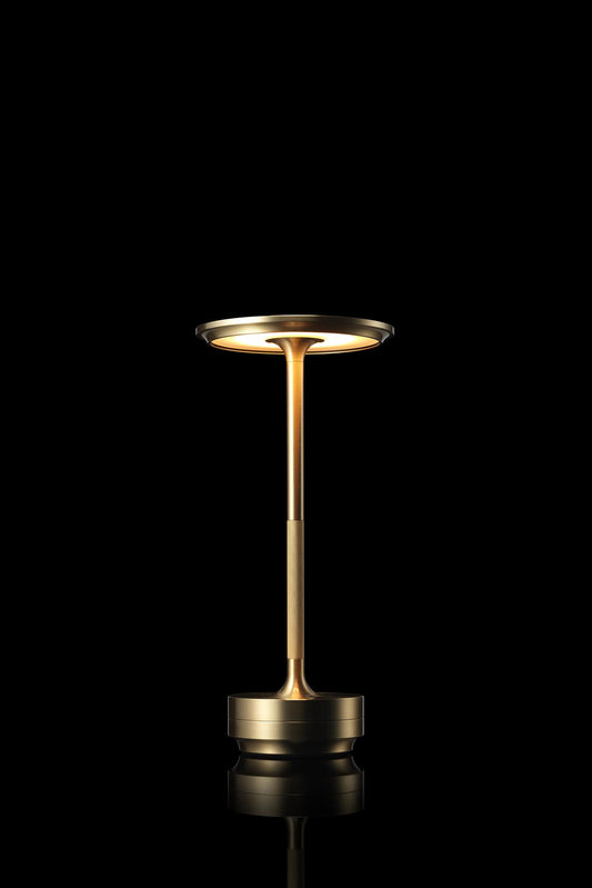 High-tech golden lighting in brass
