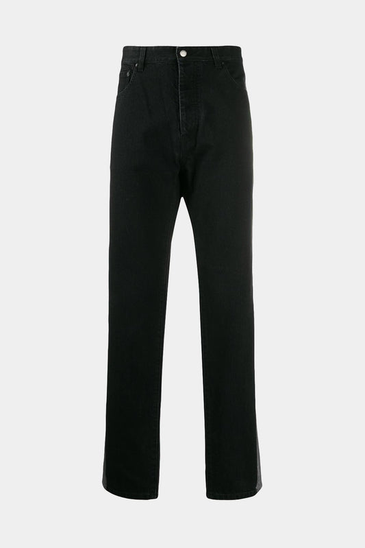 AMBUSH® Jean en coton noir à bords contrastants - LECLAIREUR