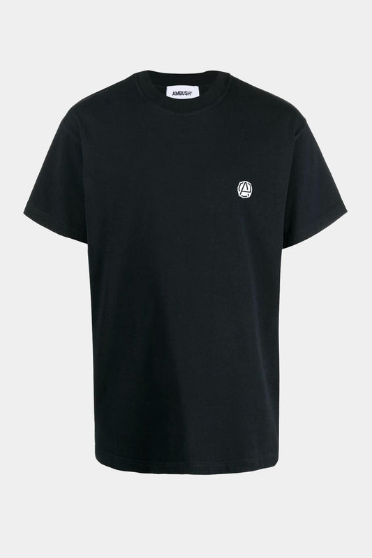 Black cotton T-shirt with logo
