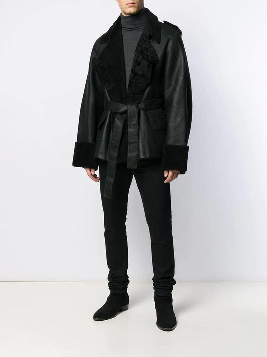 Black lambskin jacket