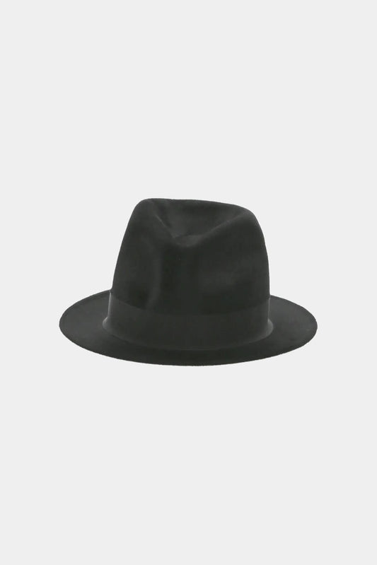 Ann Demeulemeester "Suze" hat in black wool velvet
