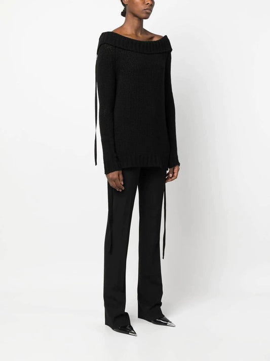 Ann Demeulemeester "Antoinette" sweater in black cashmere
