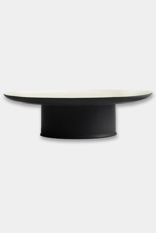 Ann Demeulemeester - Serax "Ra" cake stand in black and white porcelain (Ø 33 cm)