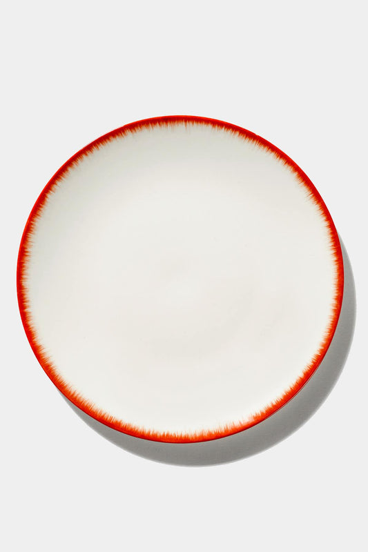 Set of 2 White "Dé" Var 2 Plates 