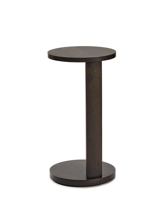Ann Demeulemeester - Serax Side table "AURA" in brown oak (Ø 38 cm)