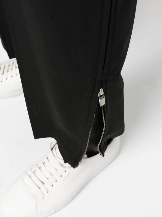 Attachment Pantalon en laine mélangée noire - LECLAIREUR