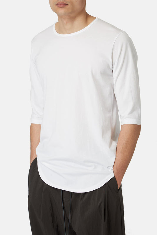 Attachment white cotton T-shirt