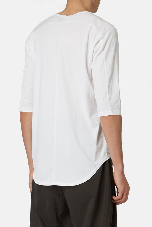 Attachment T-shirt blanc en coton - LECLAIREUR