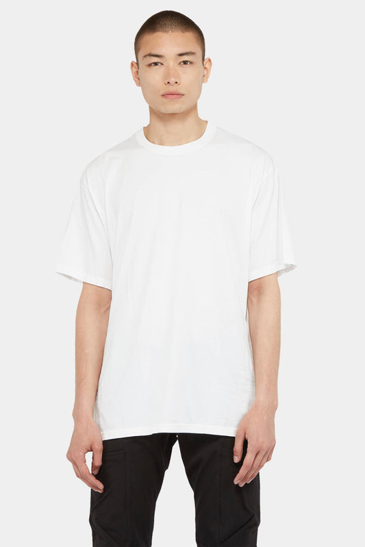 White cotton T-shirt with side slits