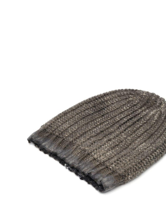 Avant Toi Light brown merino and cashmere knit beanie
