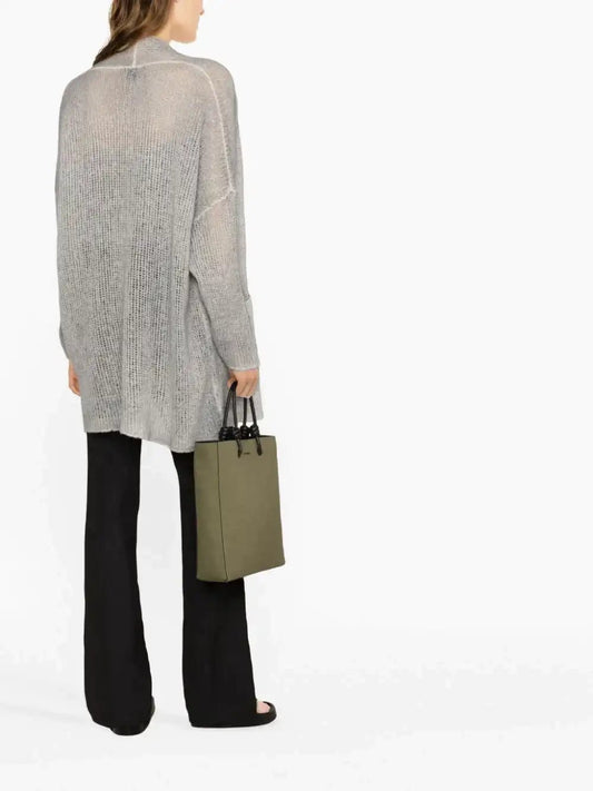 Avant Toi Grey silk and cashmere cardigan