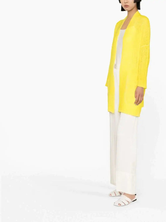 Avant Toi Yellow silk and cashmere cardigan