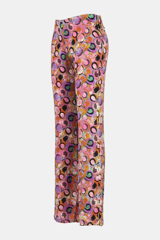 Avant Toi Multicolored silk flared pants in pink